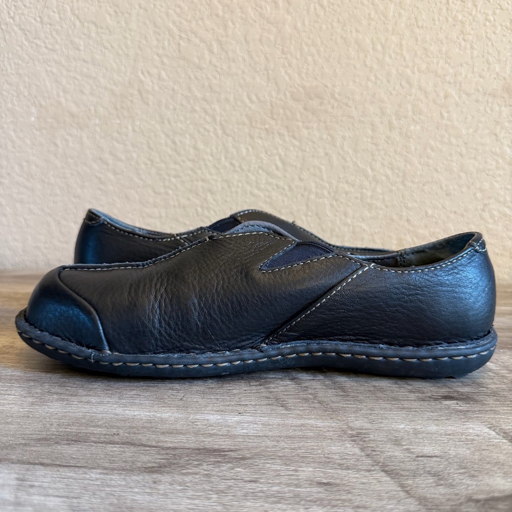 Hush Puppies Steel Toe Black Leather Loafers Slip Resistant ASTM F2413-11 Size 9 - Picture 9 of 11